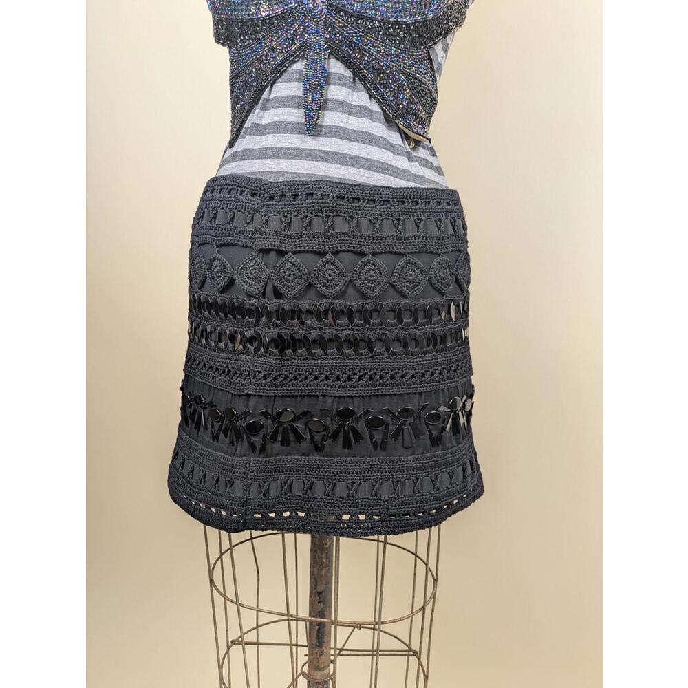 Prada Spring 2005 black sequin skirt